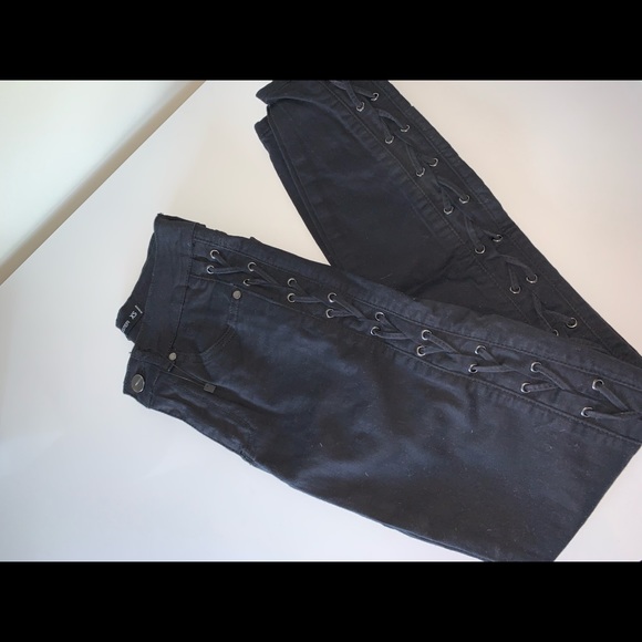 New Yorker lace up skinny jeans - Picture 1 of 1